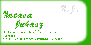 natasa juhasz business card